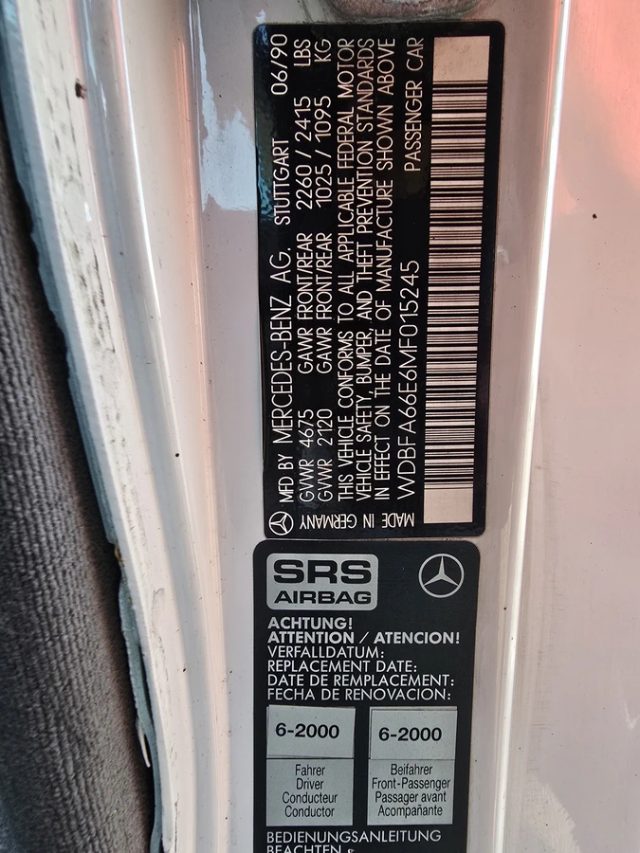 Mercedes 500SL 1990 — zdjęcie 28